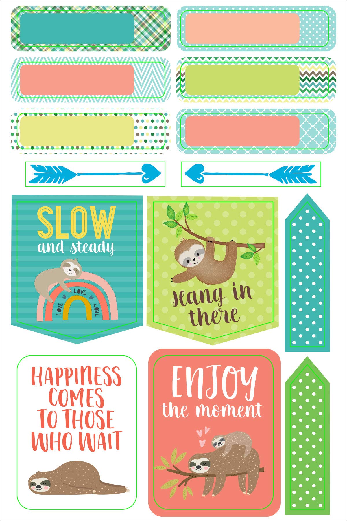 Essentials Sloth Planner Stickers (over 160 stickers!) (Essentials Planner Stickers) - Image 4