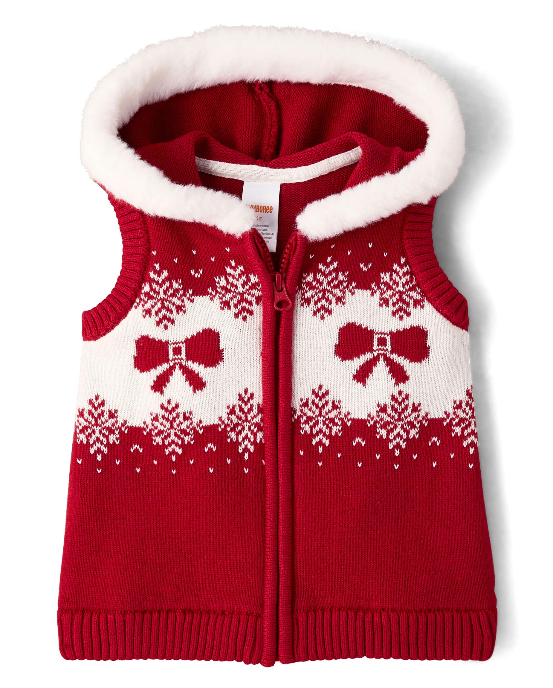 Gymboree Girls' and Toddler Zip Front Hooded Sweater Vest