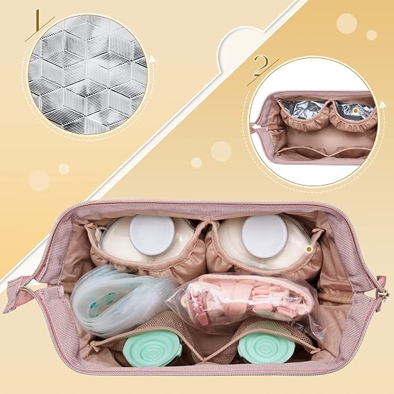 Fasrom Wearable Breast Pump Bag Compatible with Eufy, Medela & Elvie Pumps