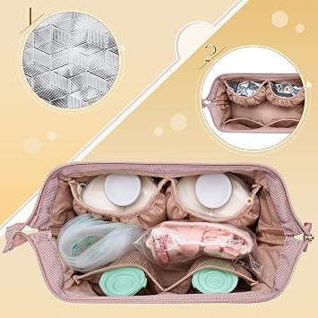 Fasrom Wearable Breast Pump Bag Compatible with Eufy, Medela & Elvie Pumps