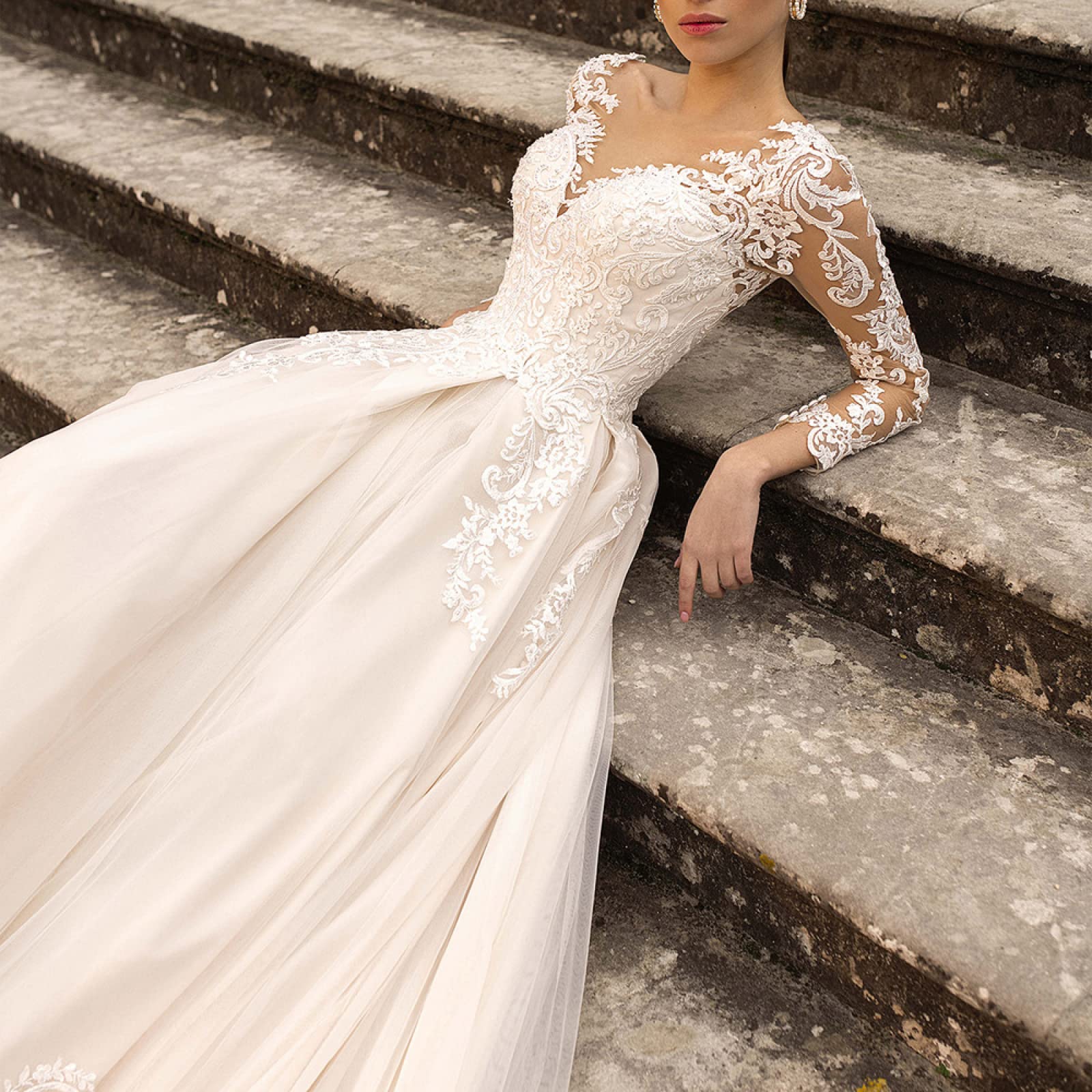 white graduation dress mini A-Line With Beaded 尺寸:Medium Undergarments: Standard Bra ZESICA Women's Long Sleeve