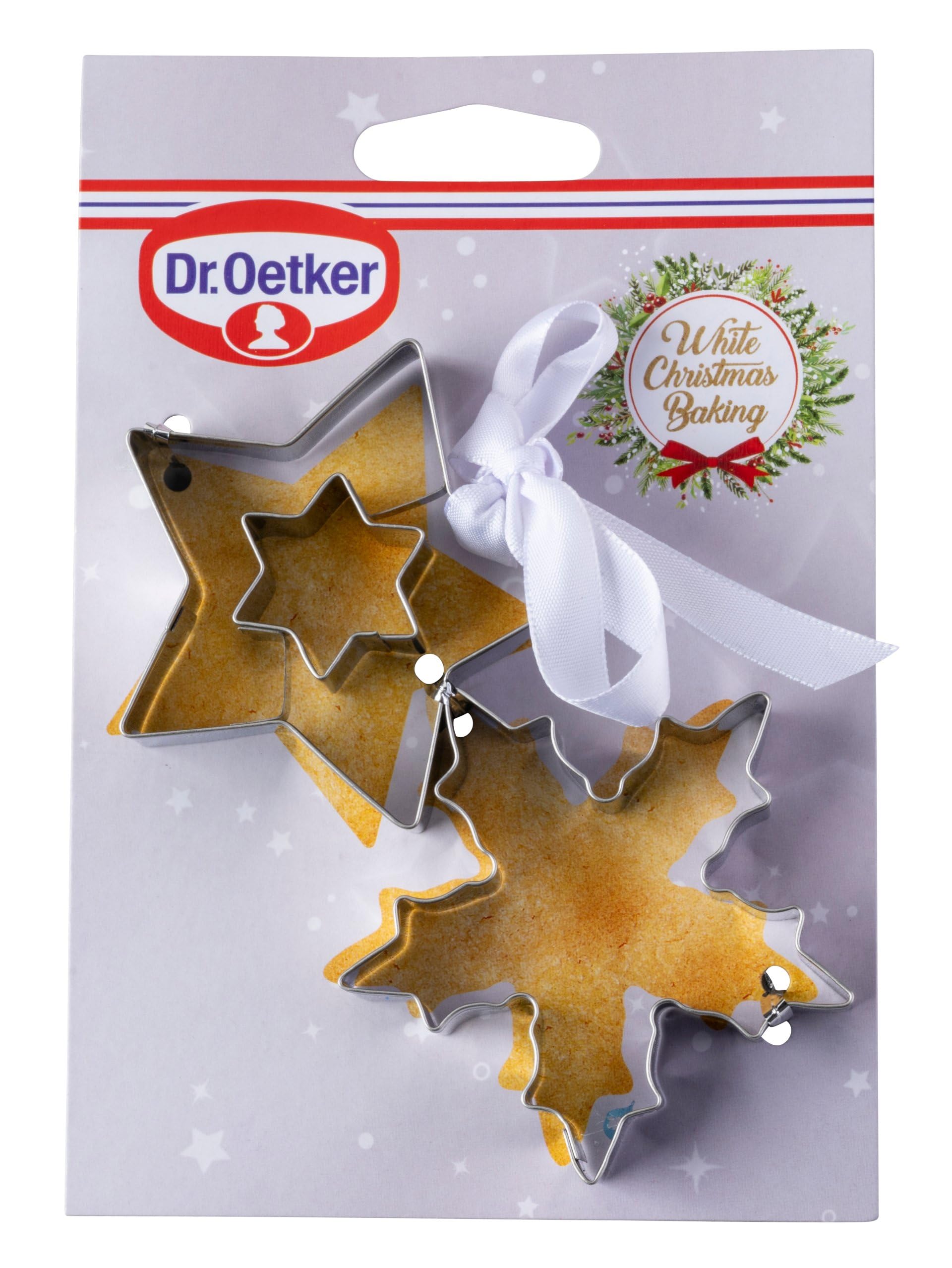 Dr. Oetker Ausstechform Mini-Linzer Ausstecher-Set, Ausstechformen für Weihnachten, Edelstahl