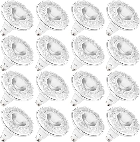 Sunco - 16 luces LED para exteriores, para patio, entrada, impermeable, PAR38, CRI90 2700 K, blanco regulable, equivalente a 100 W, 13 W,
