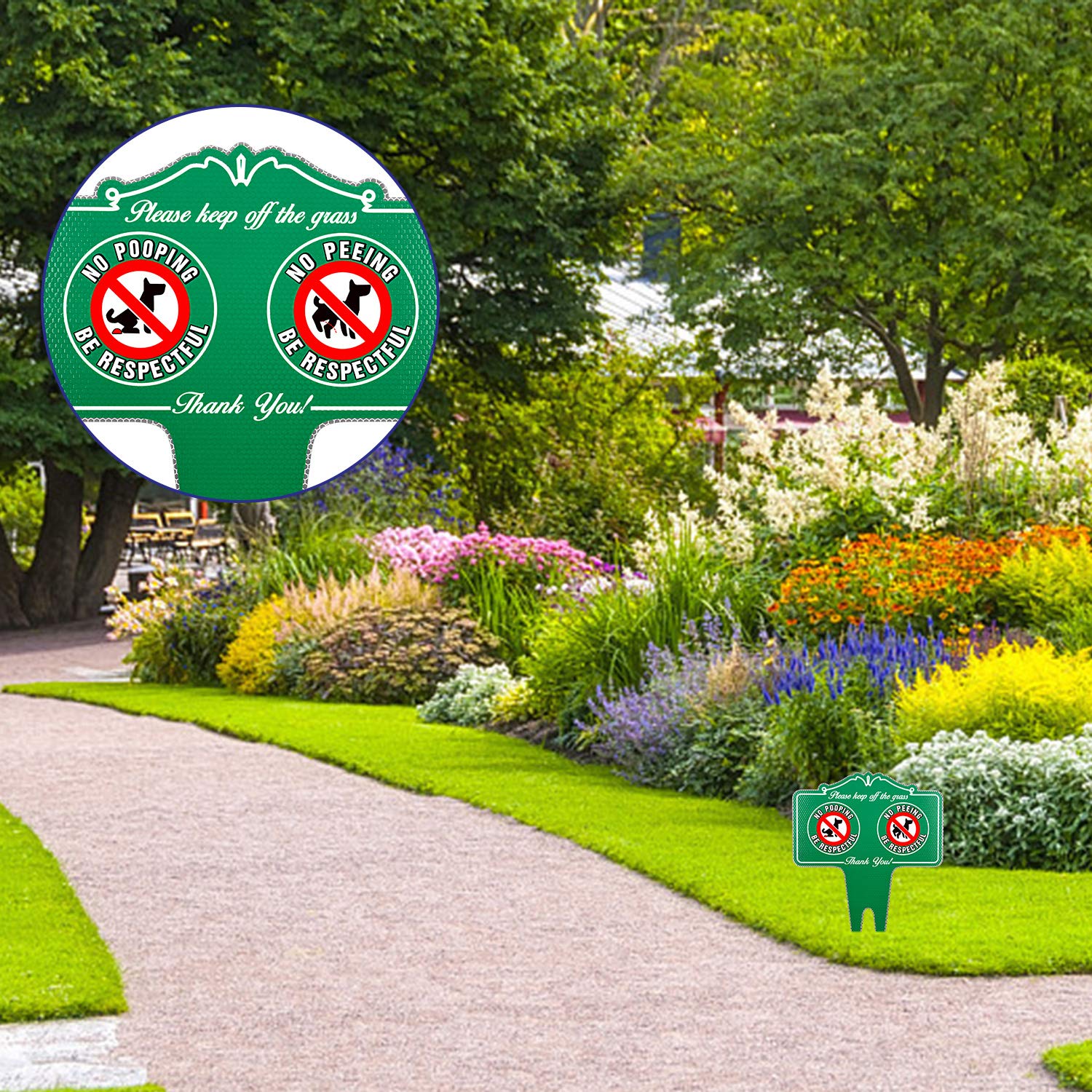 HISVISION No Peeing/Pooping Dog Sign, Stop Dogs from Pooping and Peeing