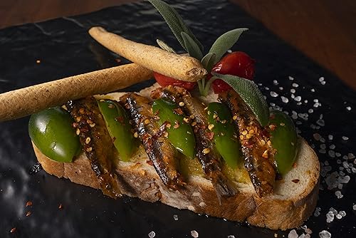 Miniatura 8 de Pollastrini di Anzio - Paquete variado de sardinas  Selección de Seafood Aficionado Choice  Paquete de 4  Sardinas gourmet italianas  capturadas en