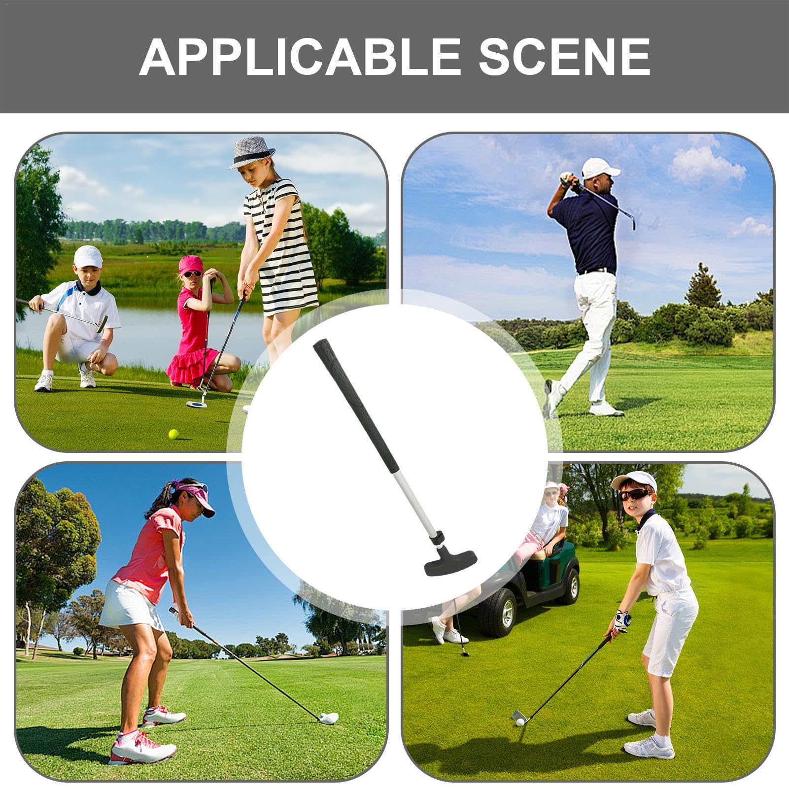 Putter de golf, putter bidireccional para niños, putter bidireccional para niños con eje extensible, tamaño ajustable para golfistas jóvenes, zurdos y diestros