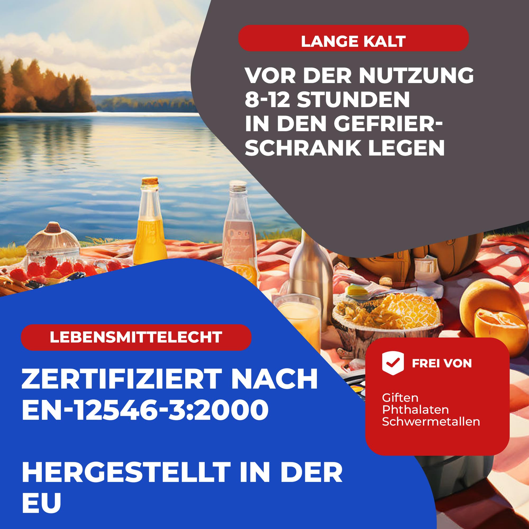 NEMT 2/4/6/8/10/12/24/35/70er Set Kühlakkus je 400ml für Kühlbox Kühltasche Kühltragetasche Kühlakku Kühlpads Kühlpack