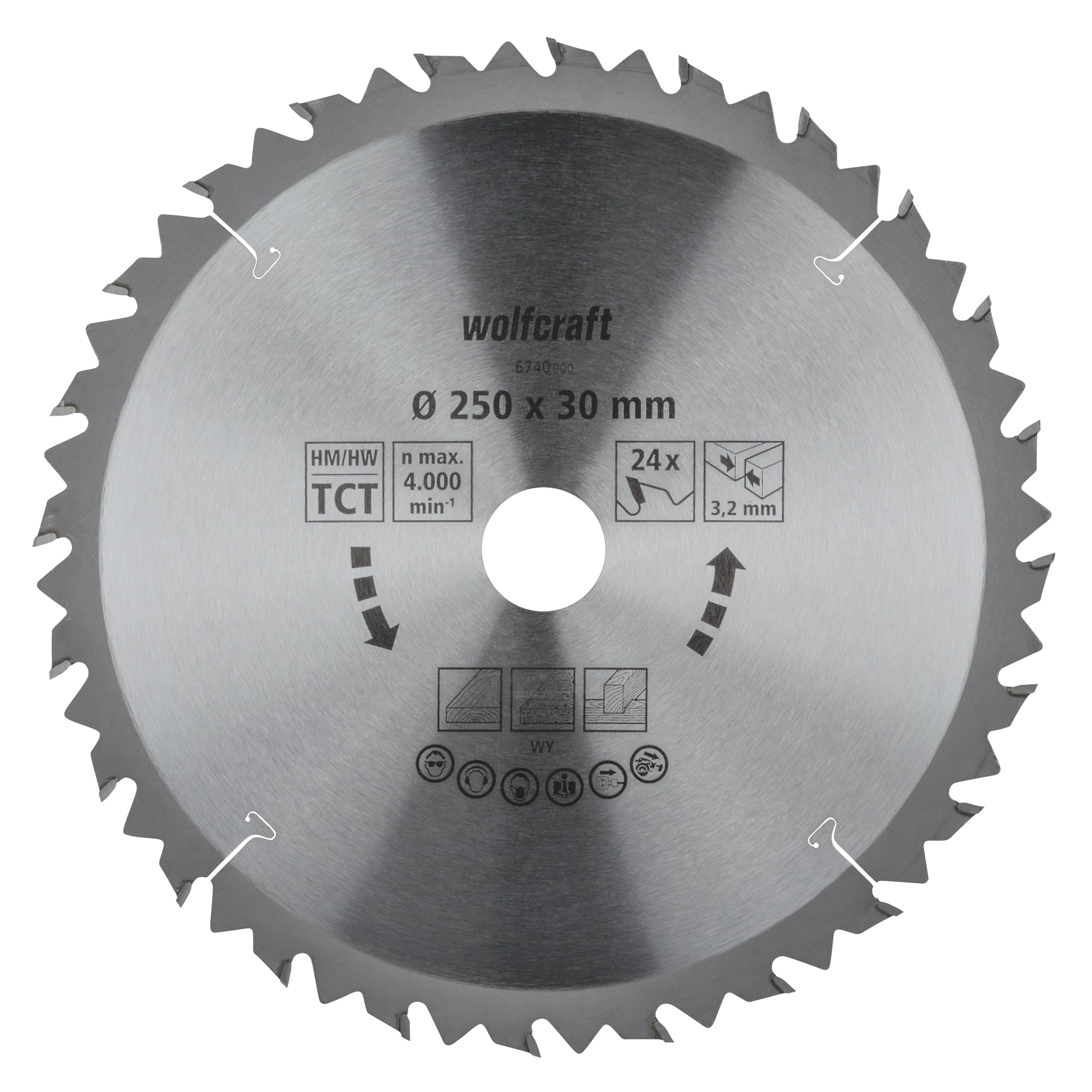 Lame De Scie Circulaire Bosch Speedline Wood 24 Dents - 250x30x3.2 Mm - Pour Bois Et Panneaux