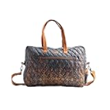 Weekender Bags for Women Cotton Quilted Duffel Overnight Luggage Weekend Bag for Men Gym Gifts Travel