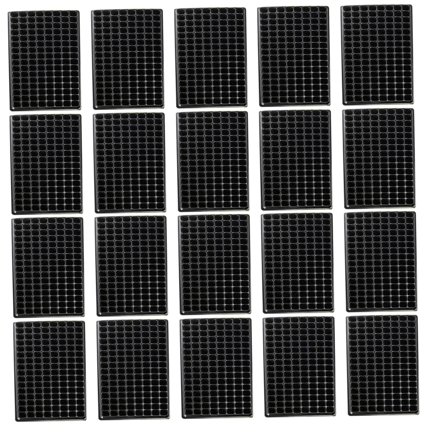 Bandejas para semilleros 20 Unidades 21 x 11 Pulgadas 200 Agujeros bandejas de Inicio para Plantas seguras y Flexibles soportan hasta 60 kg Placa de Pet para semilleros de jardinería.