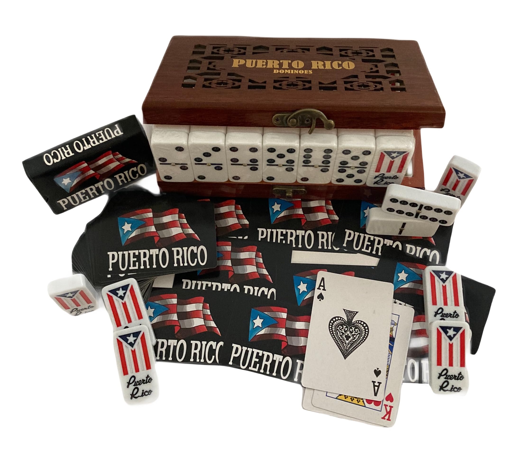 Puerto Rico Dominoes Double Six Set & Puerto Rico Cards – Authentic & Premium Quality