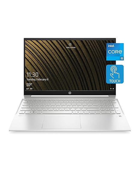 HP Pavilion 15-inch Laptop, 11th Generation Intel Core i5-1135G7 Processor, Intel Iris Xe Graphics, 8 GB RAM, 512 GB Solid State Drive, Windows 10 Home (15eg0010nr, Natural Silver Aluminum)