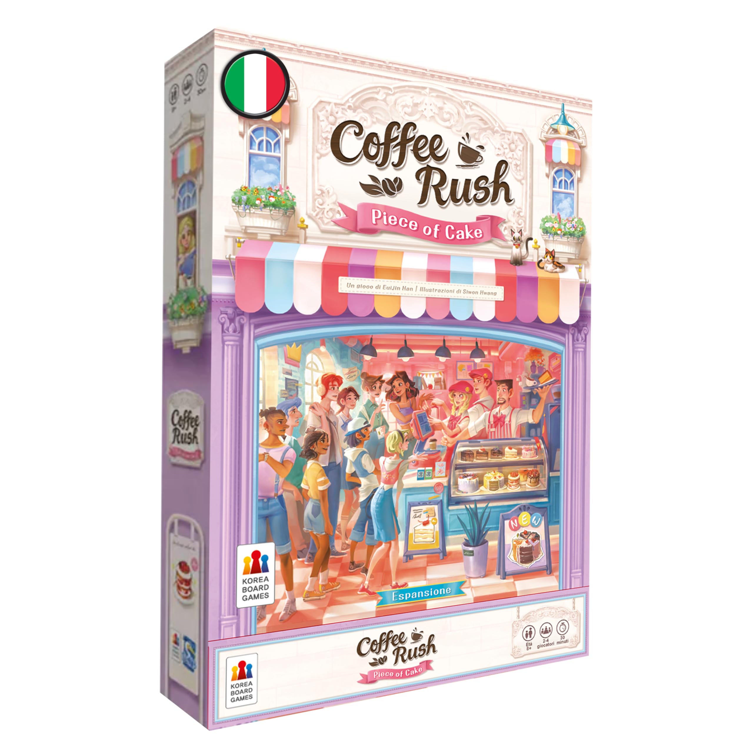 Asmodee Coffee Rush, Piece of Cake, Expansion Board Game, 2-4 Players, 8+ Years, Italian Edition