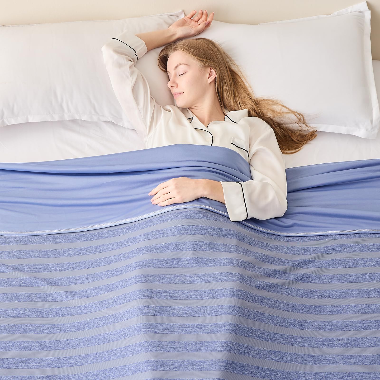 EMME Kühldecke Kühlende Decke,2 in 1 Doppelseitige Dünne Sommerdecke, Leicht Atmungsaktiv Tagesdecken, Sofa Decken,Bettüberwurf Kuscheldecke