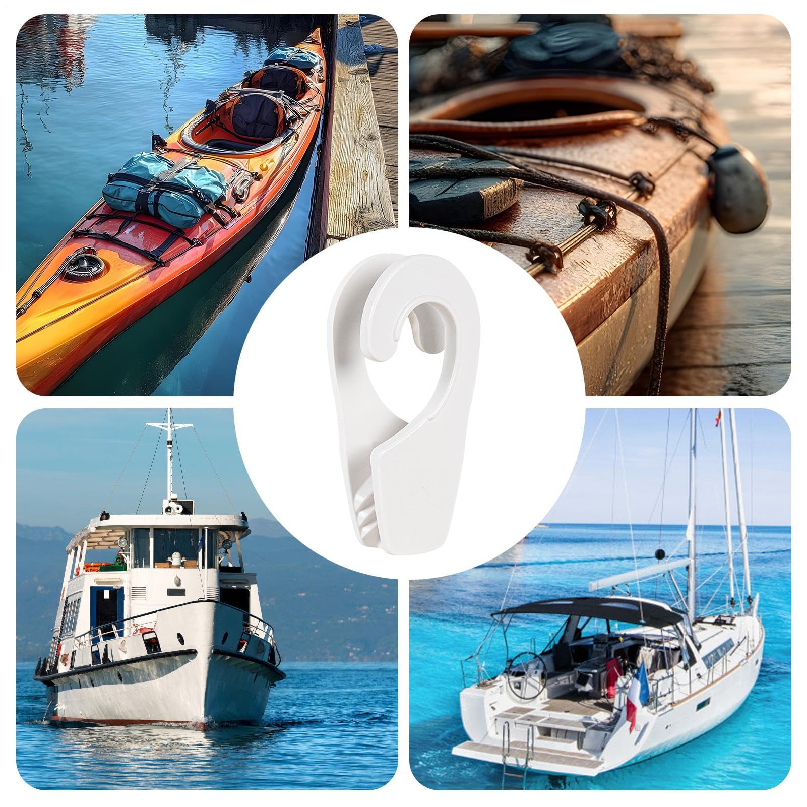 Sujetadores para Burbujas de Barco en Barandilla,Sujetadores De Para Embarcaciones - Conector Rápido Liberable para Muelles Kayaks Inflables Embarcaciones Actividades Acuáticas al Aire Libre
