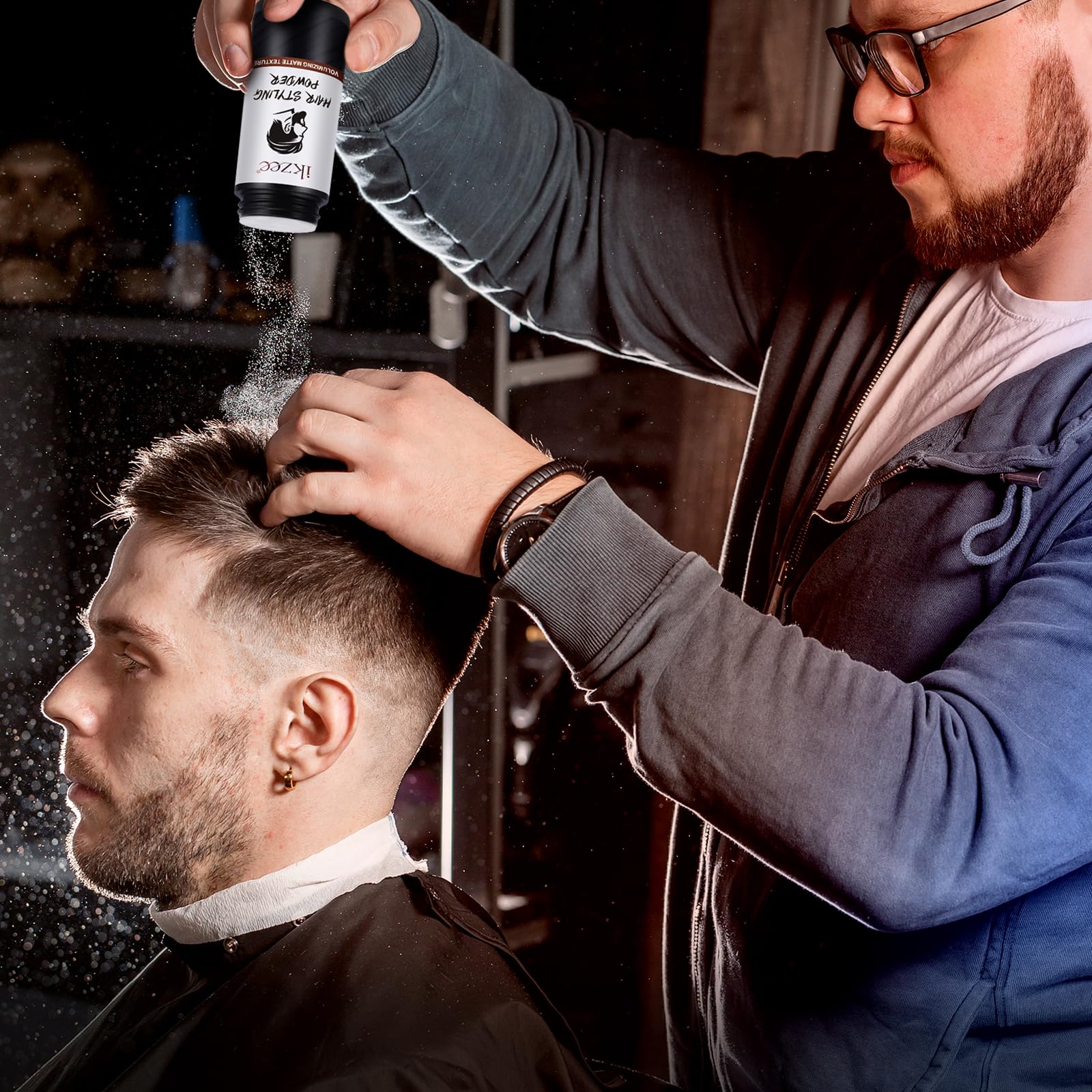 Poudre de coiffure de cheveux, Poudre de texture, Tenue durable, Poudre de cheveux de texture mate pour les hommes