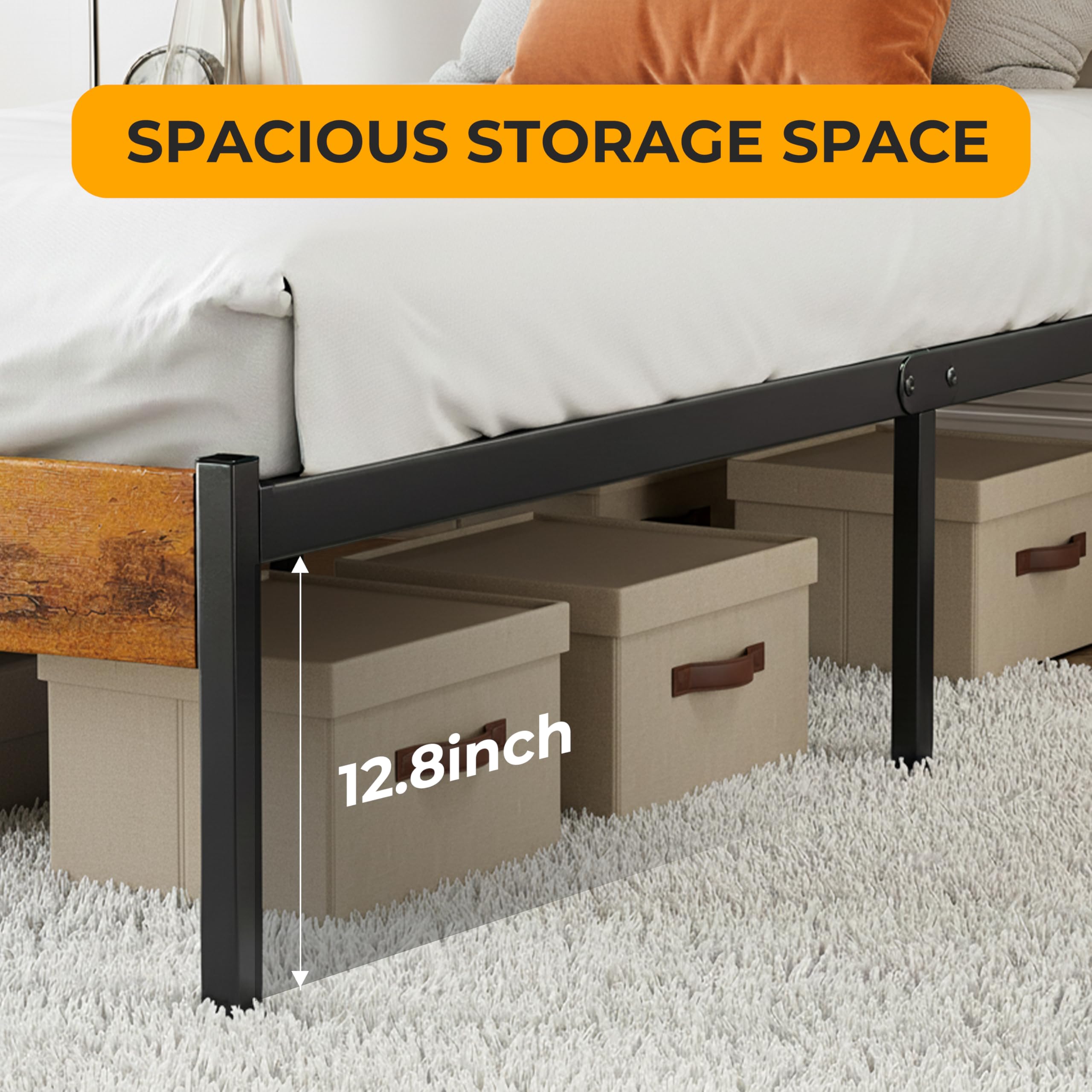 Amazon.com: Simple Deluxe Twin Size Bed Frame with Headboard