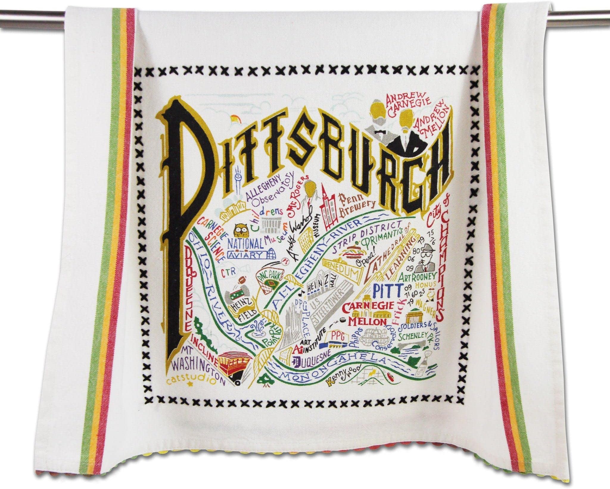 catstudio Pittsburgh Dish Towel - Original Geography Collection