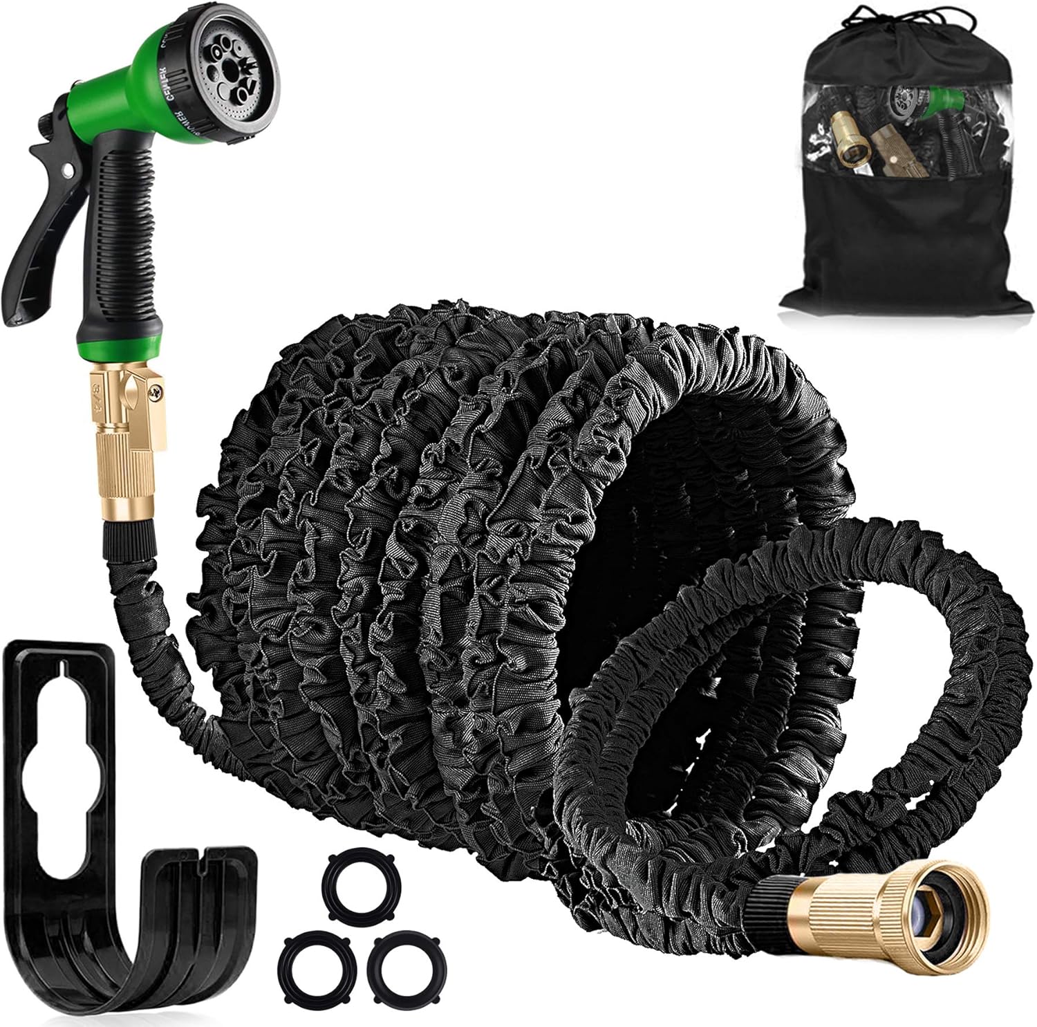 HOMOZE 100FT Garden Hoses Expandable Garden Water Hose 8 Function Water