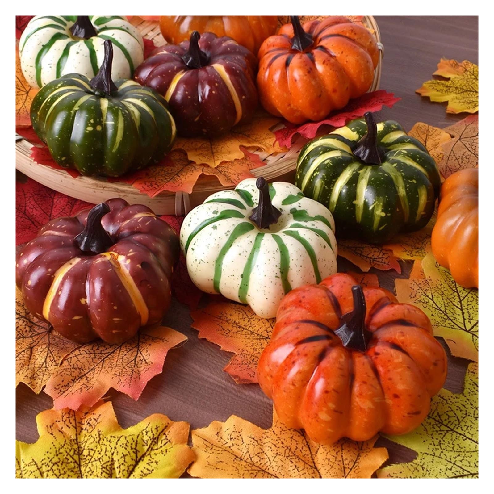 20 Stück künstliche Kürbis-Halloween-Familiendekoration aus Kunststoff