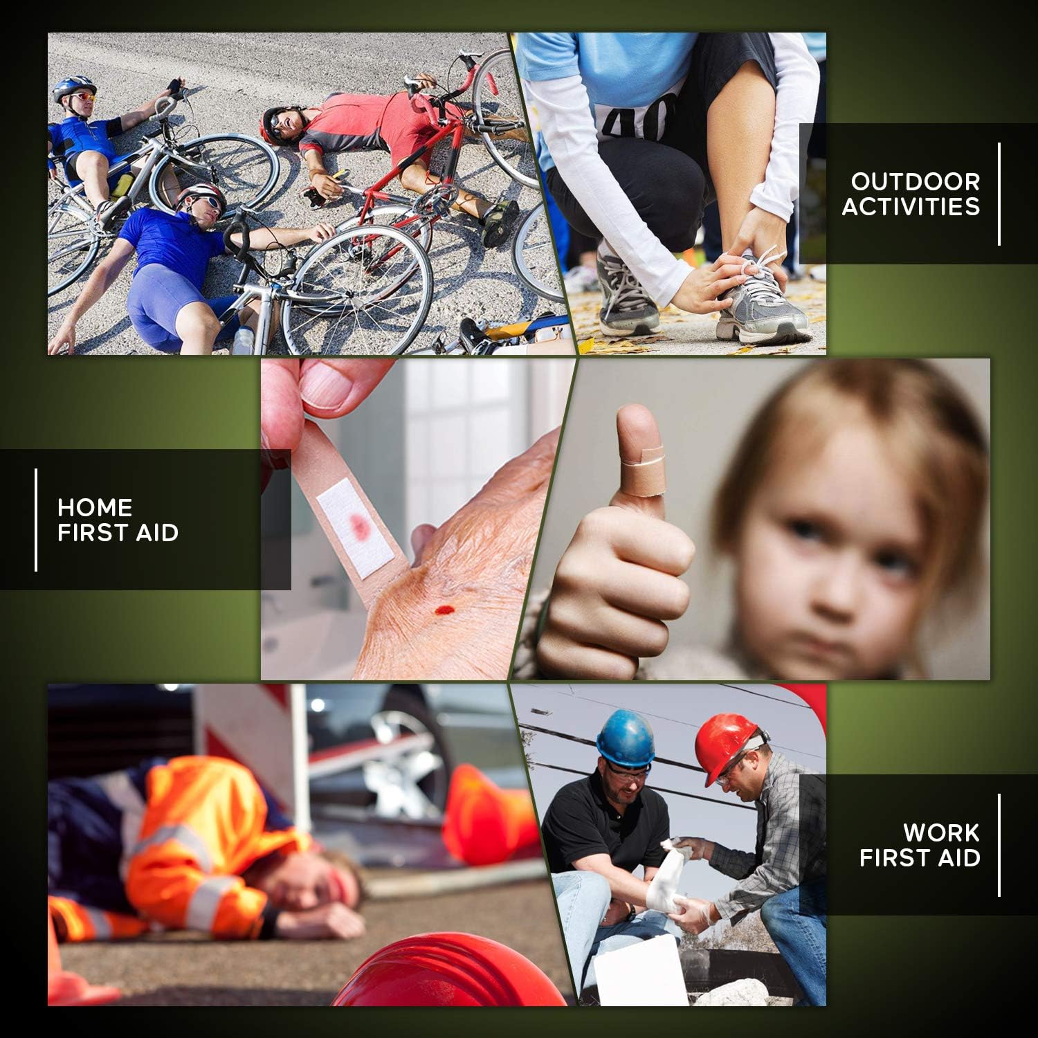 11''x7'' Big Size Survival First Aid Kit Empty Emergency Trauma Bag Medical Kit with Labeled Compartments for Boat Car Camping Hiking Travel & Backpacking