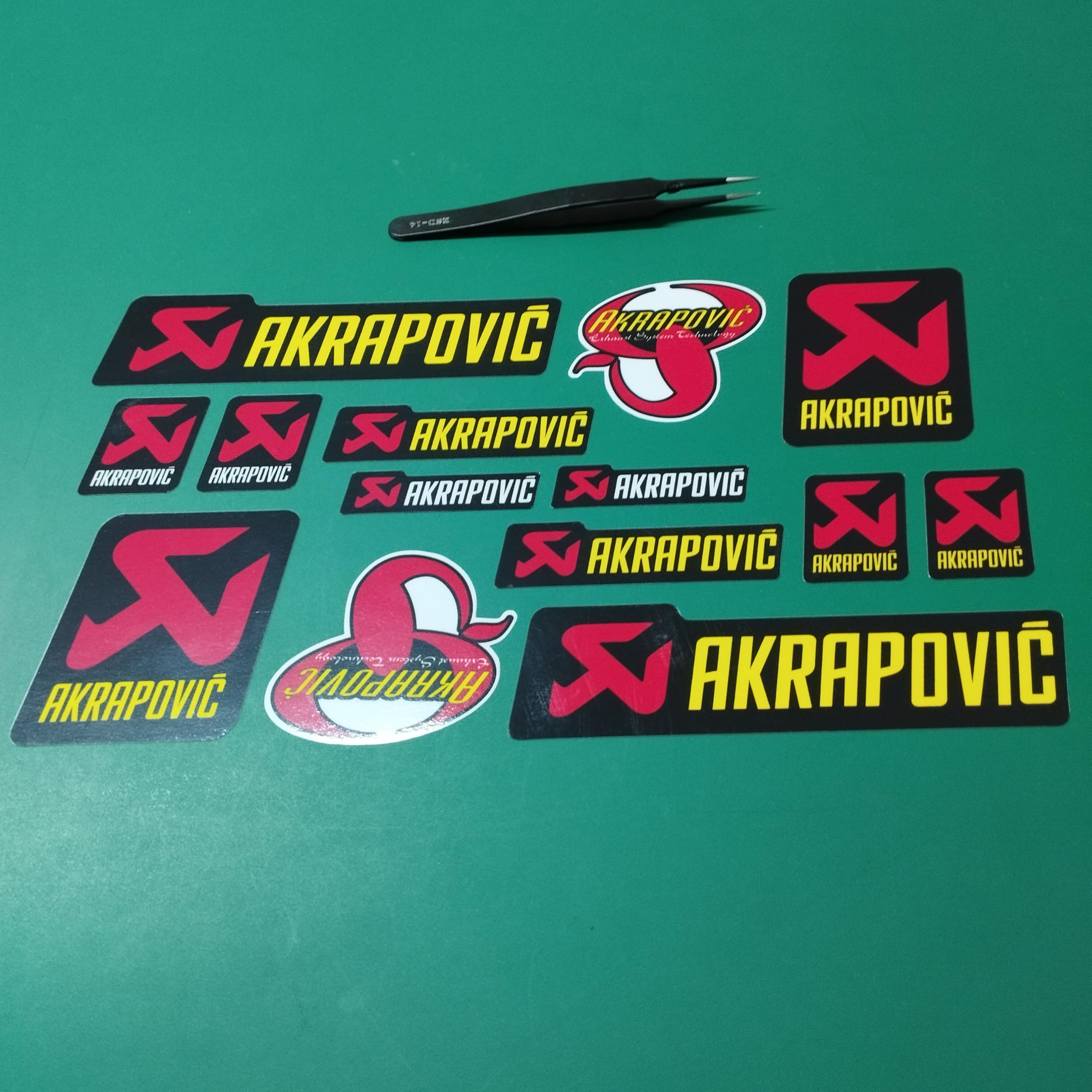 Kit di adesivi sponsor per scarico auto moto racing in vinile fustellato Sport Tuning in vinile polimerico laminato per esterno resistente al calore al freddo e ai graffi
