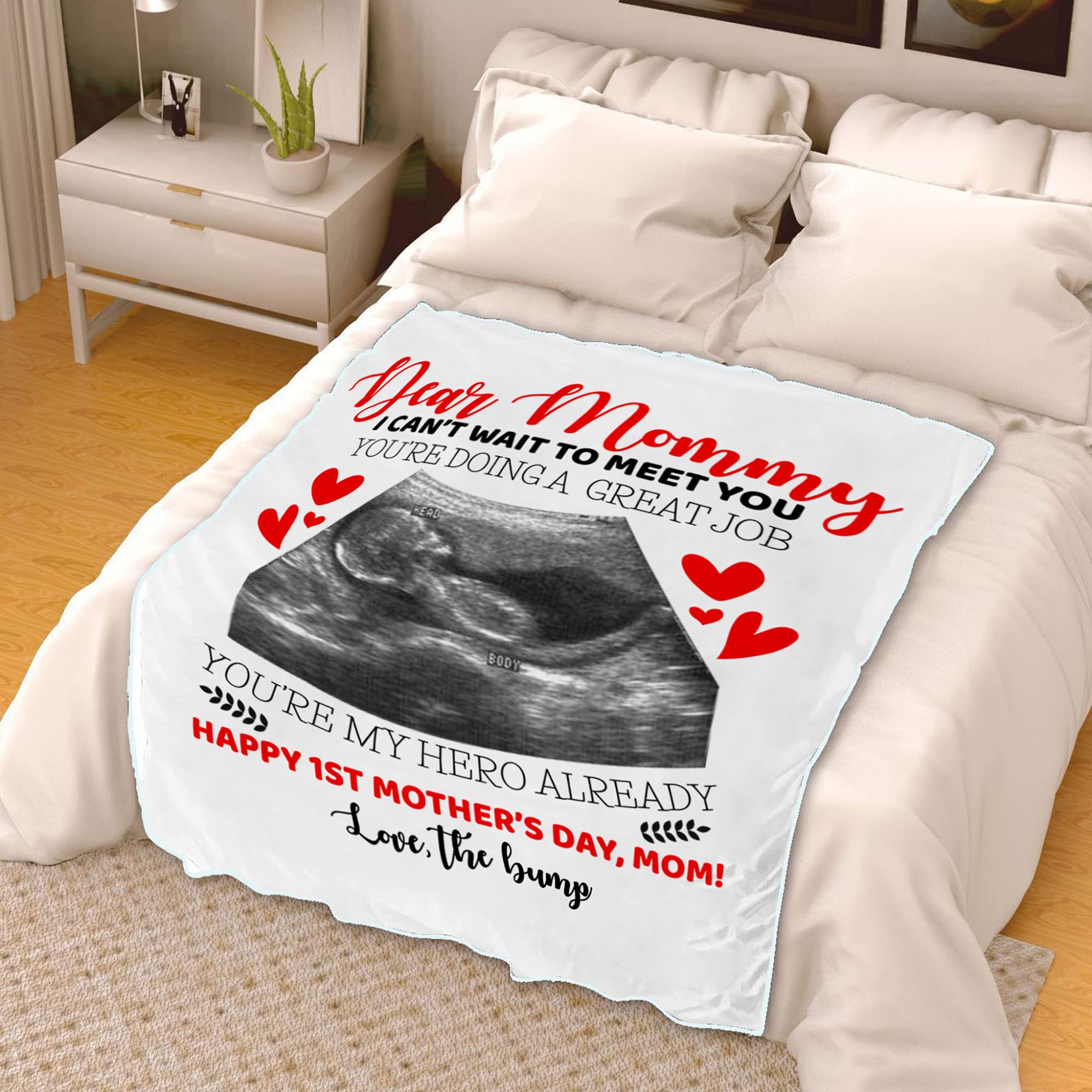 Personalized This Mother’s Day Hug This Blanket, Ultrasound Blanket Gift For Mom To Be, Blanket Gift For New Mom, Sonogram Blanket - 30x40 inches Personalized This Mother’s Day Hug This Blanket, Ultrasound Blanket Gift For Mom To Be, Blanket Gift For New Mom, Sonogram Blanket - 30x40 inches