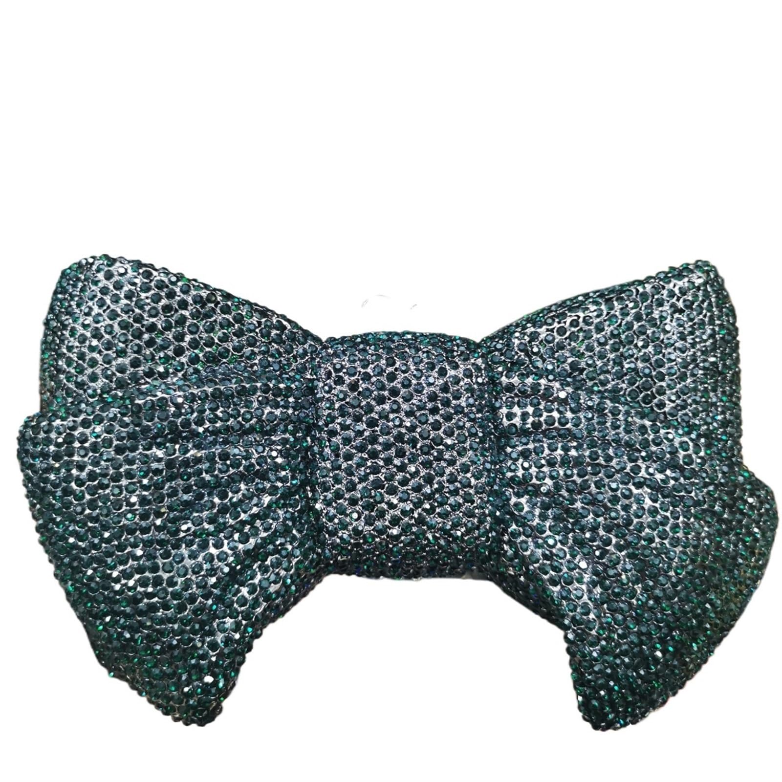Bolso de mano noche cristal for mujer, con forma lazo, diamantes imitación, for fiesta, boda, graduación, nupcial, bolsos para bodas