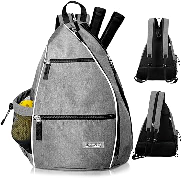 Pickleball Tennis Bag Backpack for Men Women - Sports Crossbody Franklin Pickle Ball Tennis Travel Sling Bag