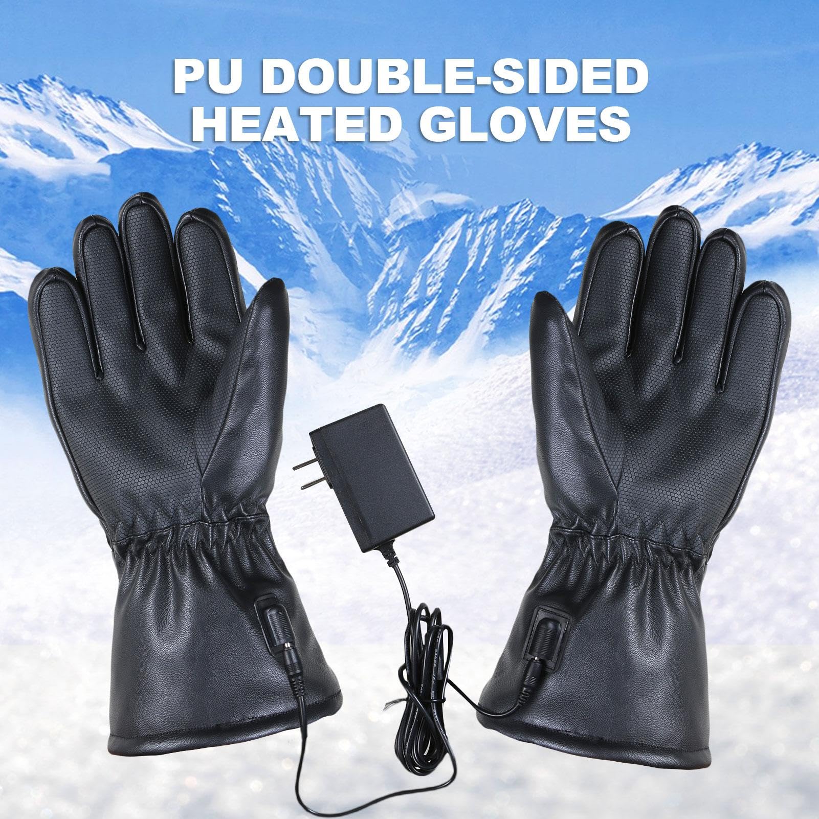 Guanti da caccia riscaldati - Guanti scaldamani, Guanti elettrici riscaldati | Guanti termici riscaldanti con 2 pacchi batteria, scaldamani ricaricabili, guanti caldi invernali impermeabili per escurs