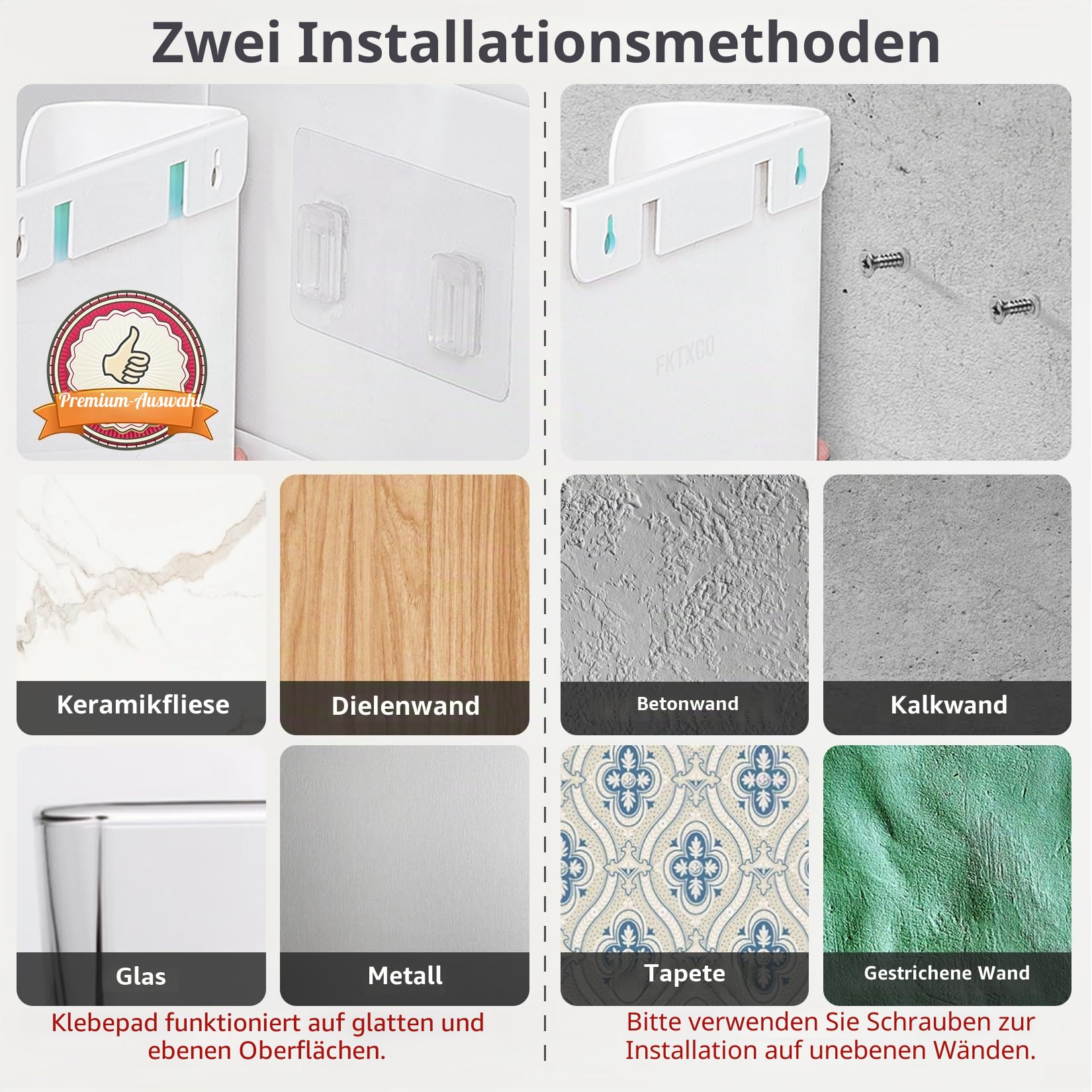 Hängende Wandhalterung, Akten-Organizer, Halter ohne Bohren, Tür, Büro, Post, Aufbewahrung, Zeitschriften, Umschläge, Planer, Wand, einzelne Tasche, Kunststoff (gebrochenes Weiß, 2 Stück)