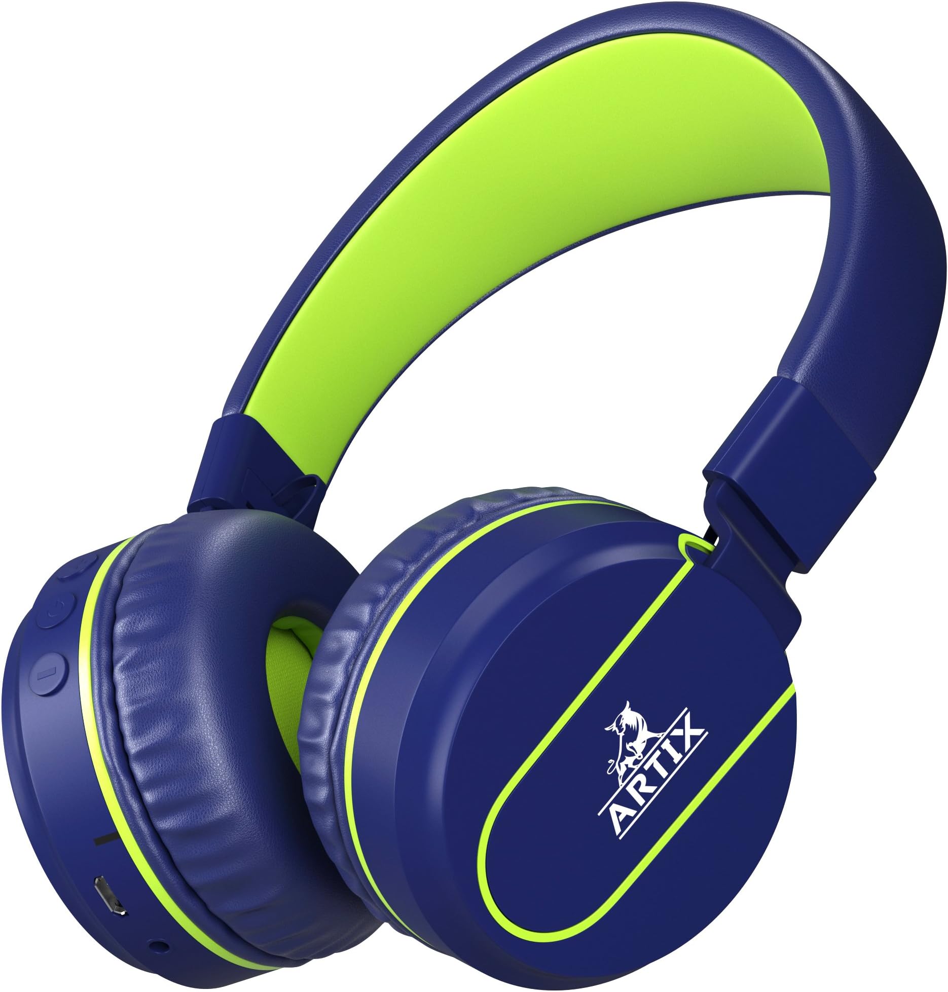 Artix RS7 Sports Foldable Bluetooth on Ear Headphones with 3.5mm Cable - Blue