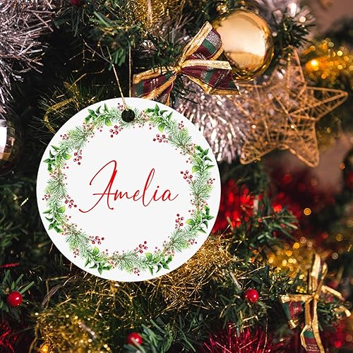 Vista 73 de BigTees Adorno de dinosaurio de Navidad 2023, adornos de Navidad personalizados, adornos de nombre de dinosaurio personalizados, decoración