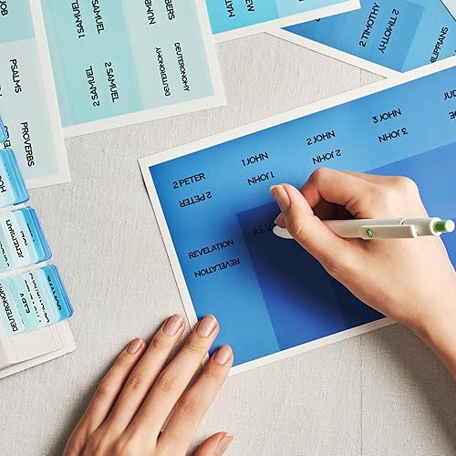 Miniatura 5 de VICO Pestañas de la Biblia, pestañas laminadas de la Biblia para mujeres y hombres, pestañas de la Biblia para Biblia de estudio, 75 pestañas de