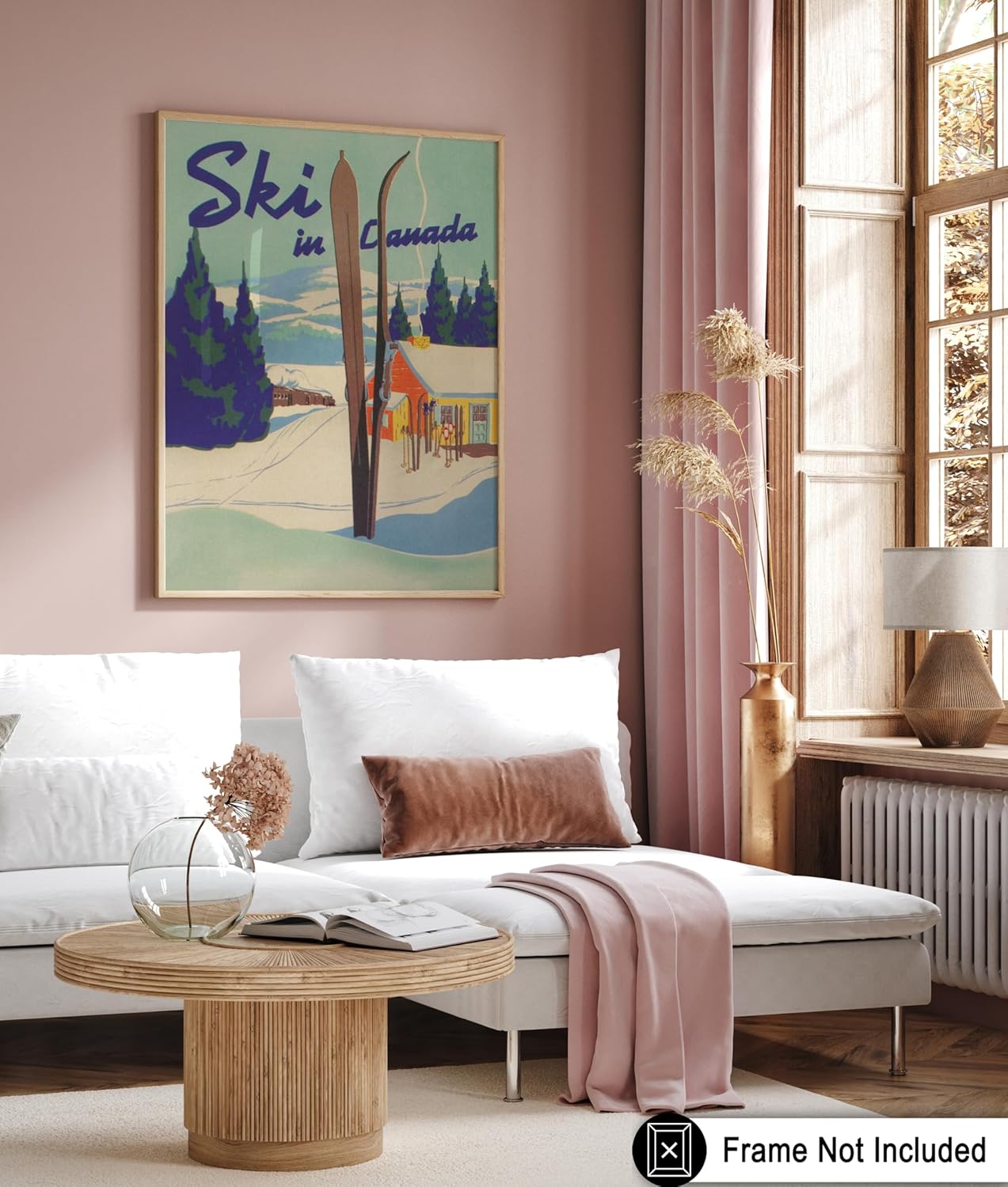 Poster Master Vintage Travel Poster - Retro Canada Print - Ski in Canada Art - Winter Art - Gift for Men, Women, Travel Lover - Great Decor for Office, Bedroom, Living Room - 16x20 UNFRAMED Wall Art