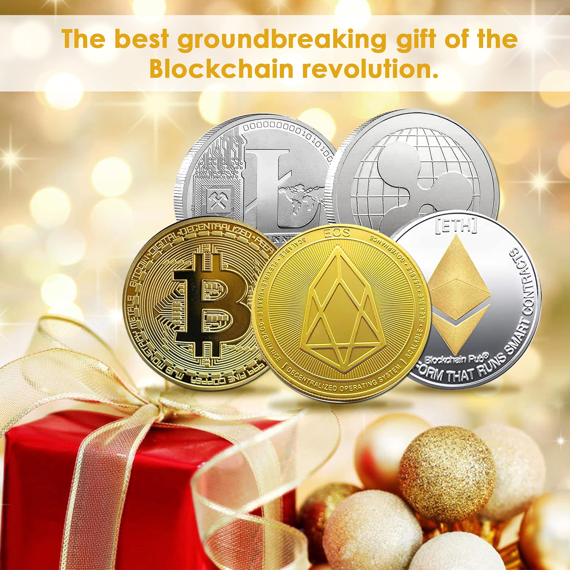 Neatbuddy Bitcoin Coin Collector Physical Cryptocurrency Gift Set | Bitcoin  (BTC), Ethereum (ETH), Litecoin(LTC), Ripple (XRP),Eos (EOS),Gold and  Silver Colored (5 Pack) : Buy Online at Best Price in KSA - Souq