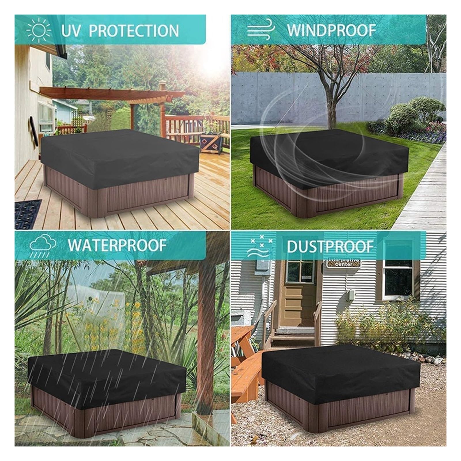 Couverture Thermique Carrée EnergySense Pour Spa Gonflable Lay-Z-Spa 1,80 M X 1,80 M X