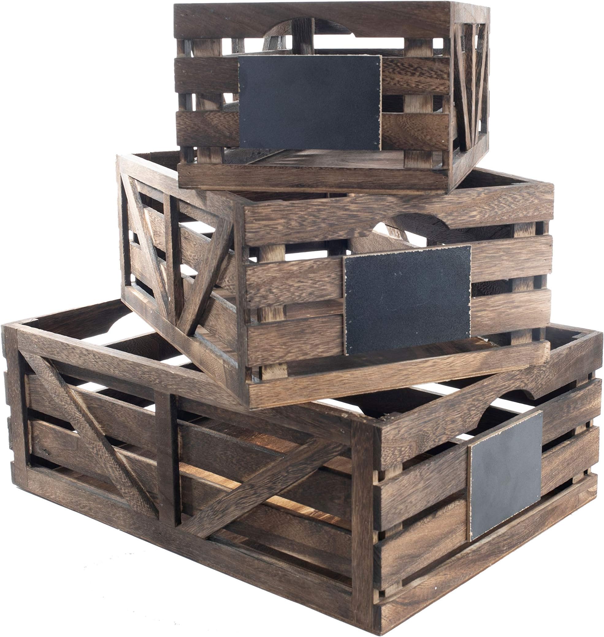 Premium wood crates for display, wooden boxes for crafts, storage basket centerpieces for Home, Rustic bathroom décor