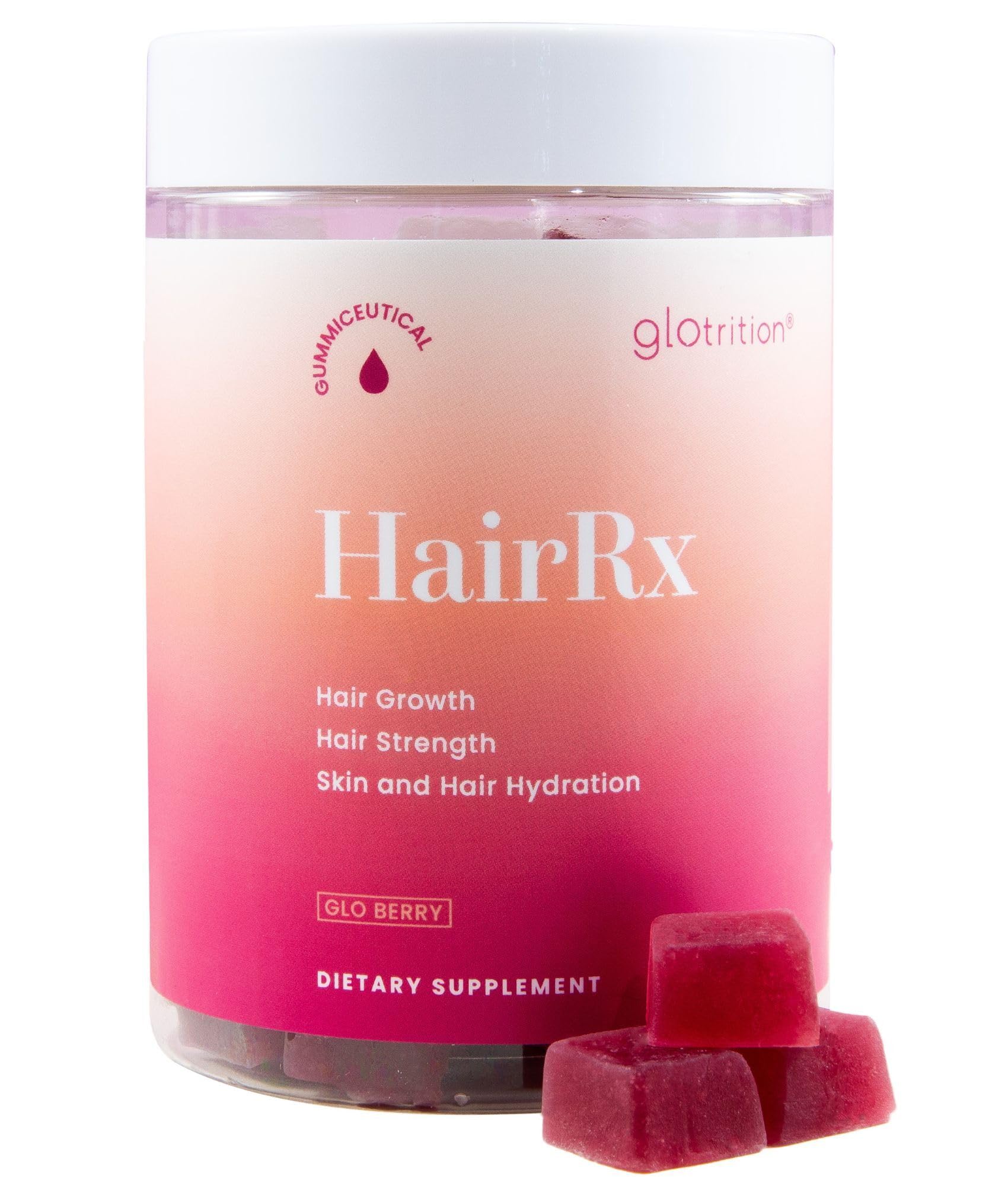 HairRx Gummies – Hair Growth Gummy for Women – Powerful Hair chew for Women & Hair Vitamins for Stronger, Thicker Hair & Healthy Skin – 60 Vitamin Gummy
