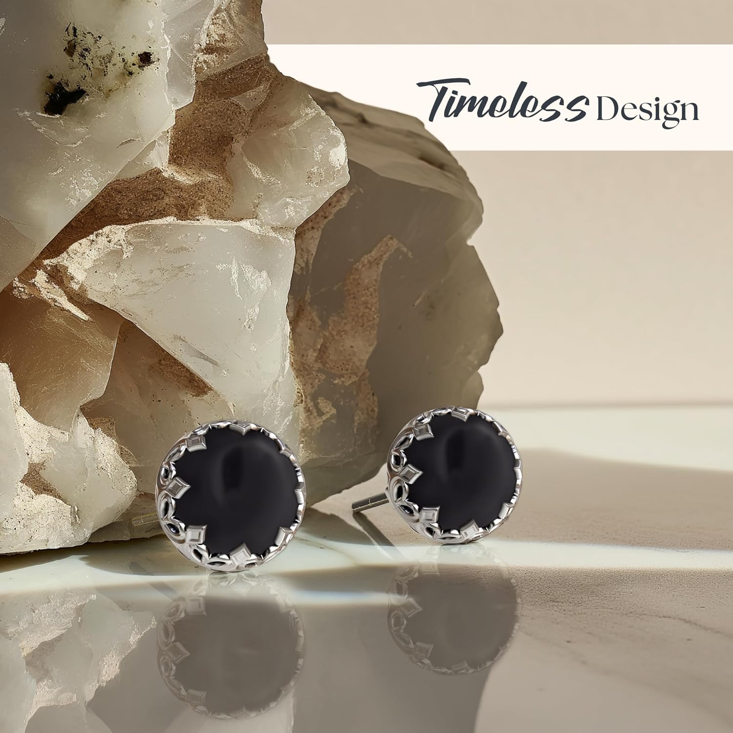 925 Sterling Silver Gemstone Studs Earrings for Women - Sterling Silver Earrings Studs - Birthstone Earrings - Gemstone Earrings for Women - Minimalist Earrings for Women - Image 4