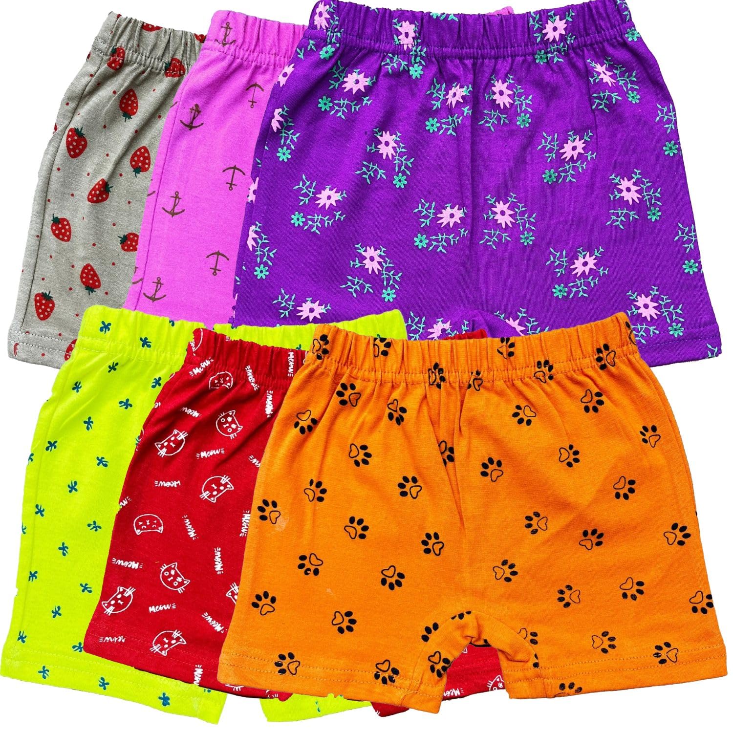 MYO Kids Printed Unisex Bloomers Underwear 100% Cotton Soft Comfortable | Skin Friendly | Innerwear |(Pack of 6)-image-34