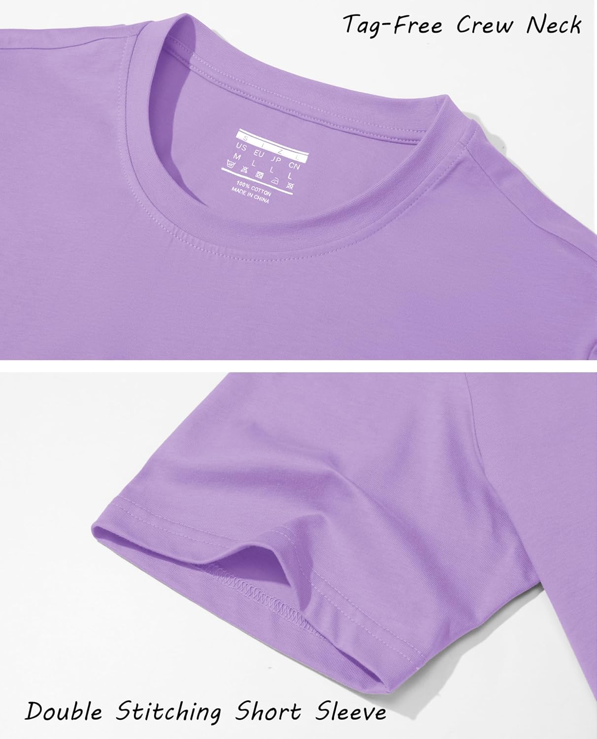 EKLENTSON Men's Cotton Crewneck T-Shirts Short Sleeve Plain Tee Moisture Wicking Casual Tshirts Solid Color - Image 4