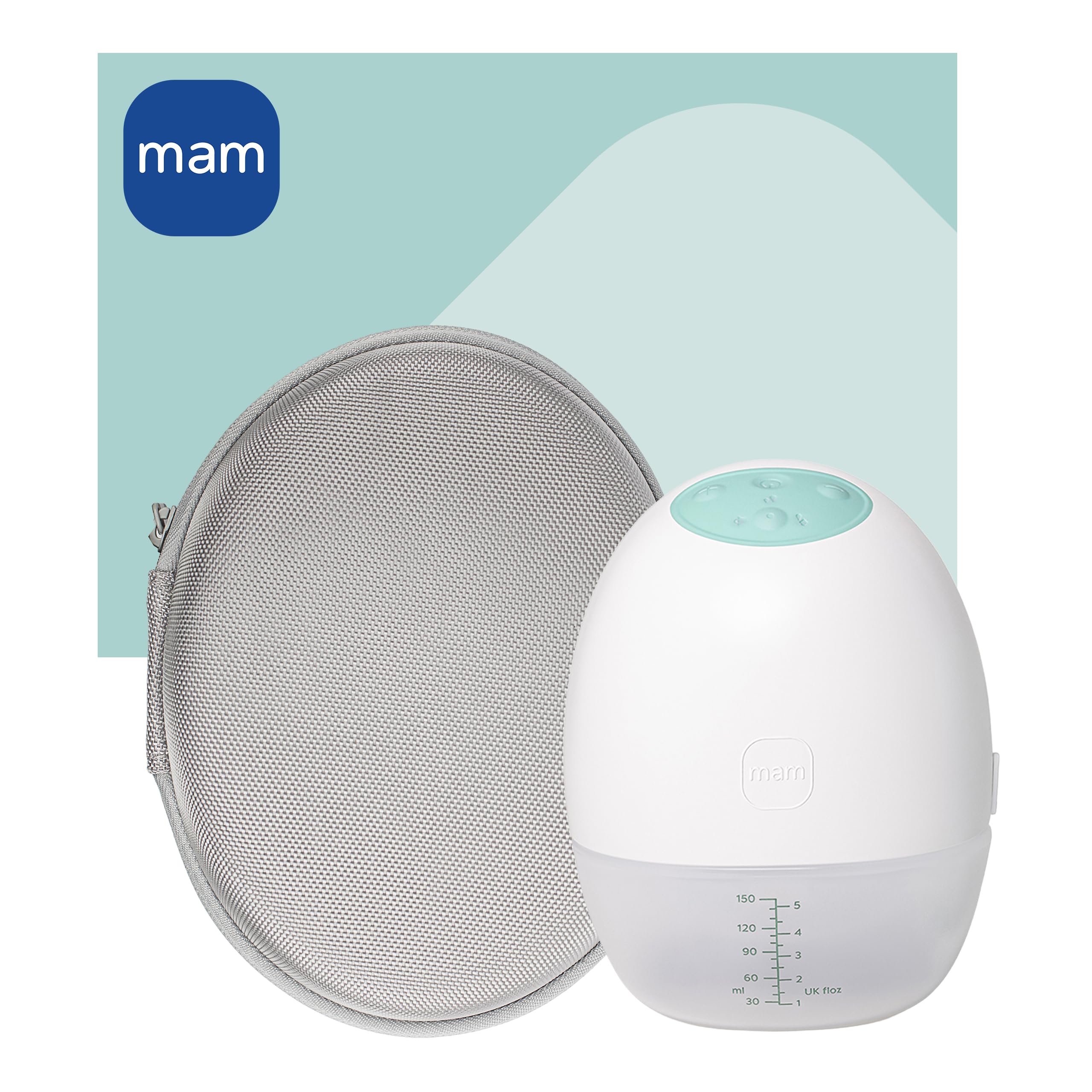 MAM Move Milchpumpe | 50-Jahre MAM Jubiläum Set inkl. kostenlosem Travel Case | Handsfree ohne Schläuche oder Kabel | schlankes Design passt in jeden BH | 3 Modi für diskretes und effizientes Abpumpen
