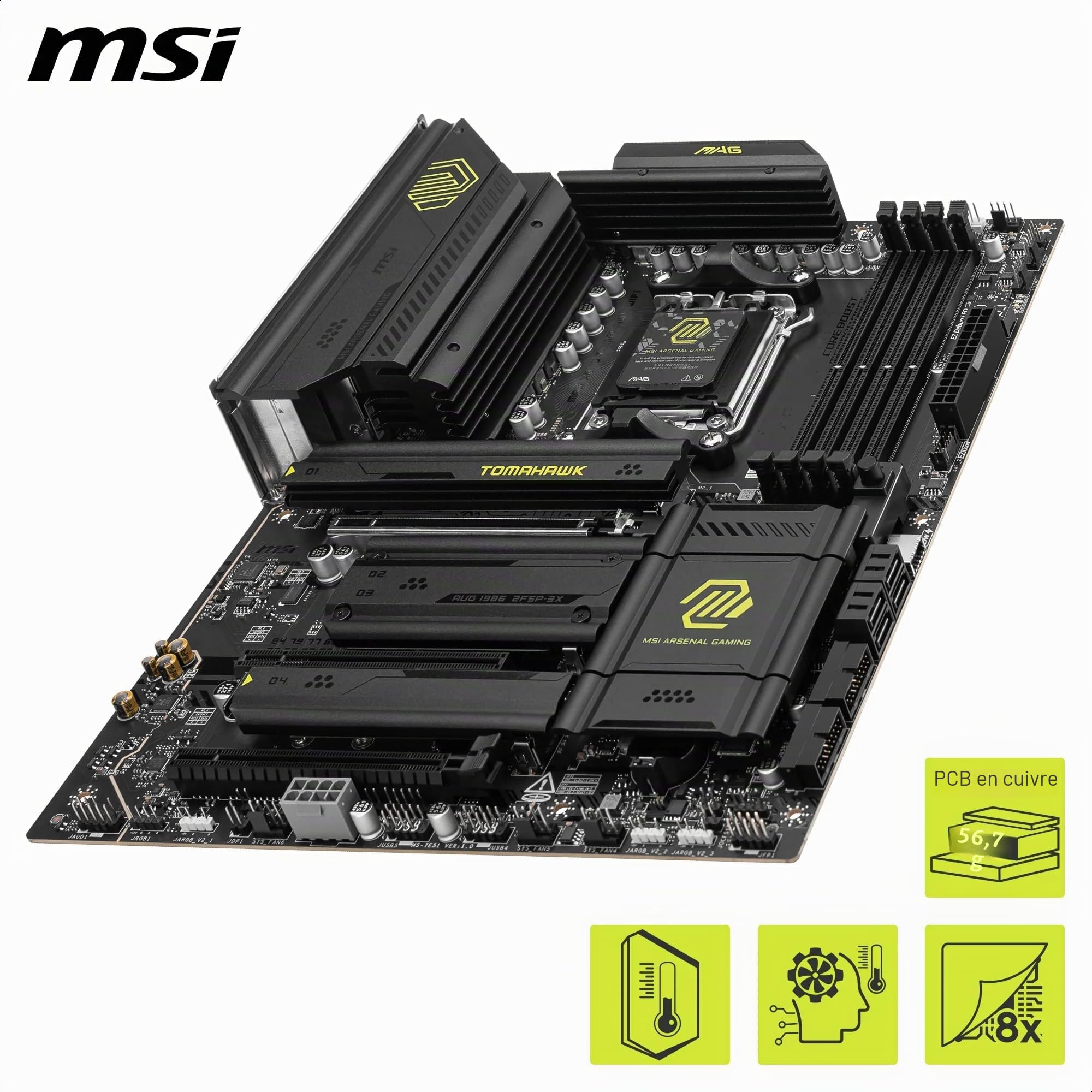 MSI MAG X870 Tomahawk WiFi Carte Mère ATX AM5 DDR5