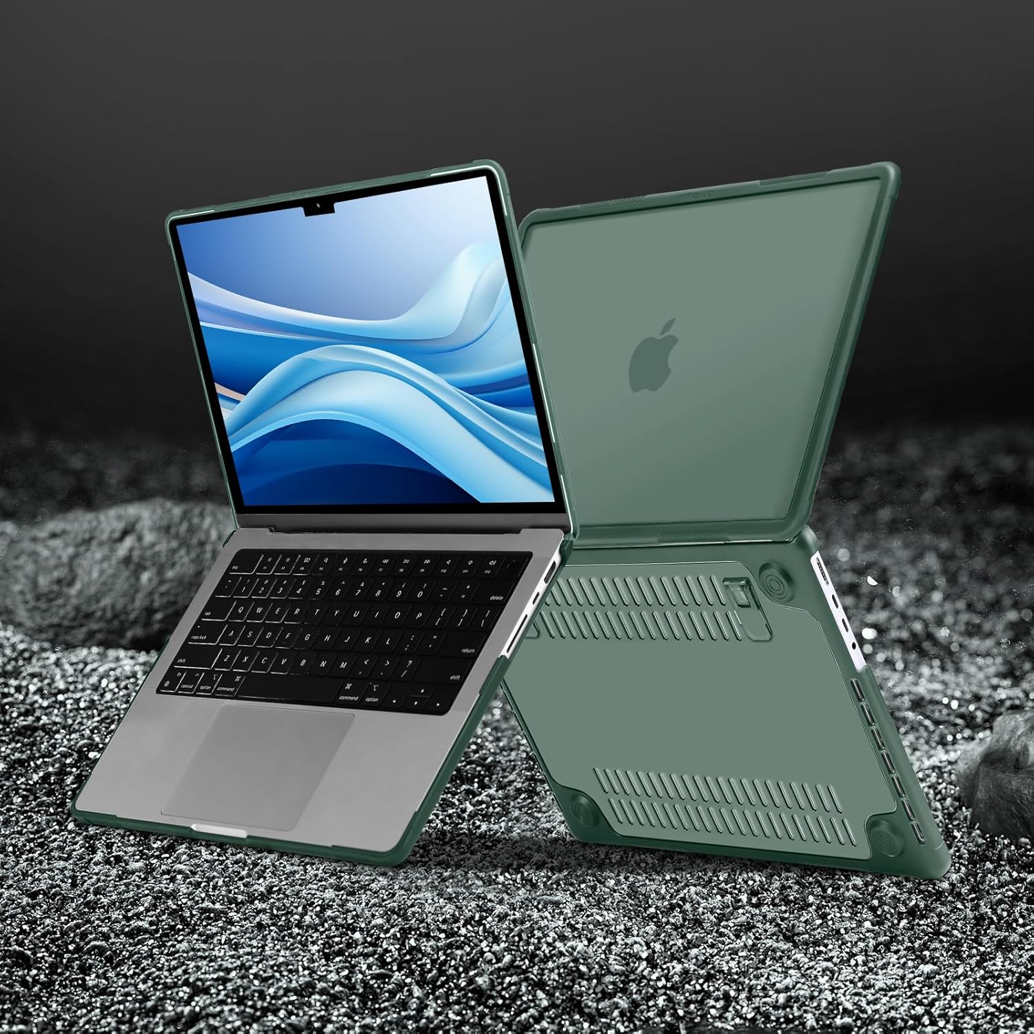 MOSISO Compatible with MacBook Pro 14 inch Case 2026-2021 M5 M4 M3 M2 M1 A3434 A3112 A3185 A3401 A2918 A2992 A2779 A2442, Heavy Duty Hard Case with Stand&Keyboard Skin&Screen Film&Type C,Emerald Green - Image 5