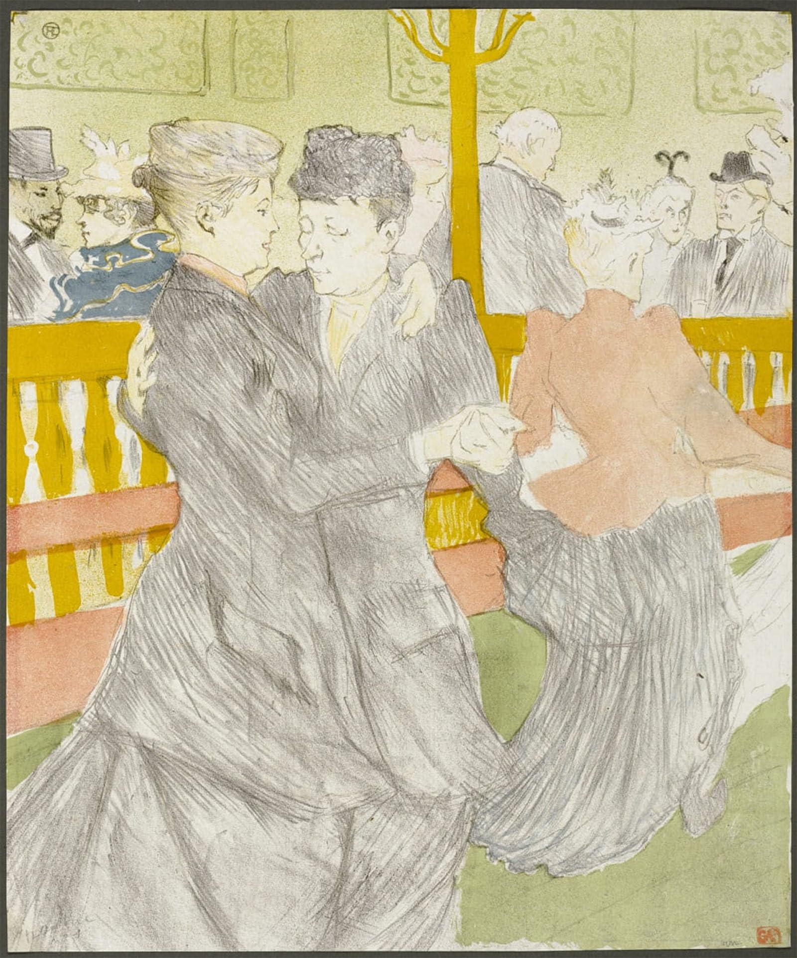 ARTXLXXBN Famous Prints Artwork Pictures Poster Painting Art Dance by Henri De Toulouse Lautrec Artwork Landscape Pictures for Home Decor 60x90cm