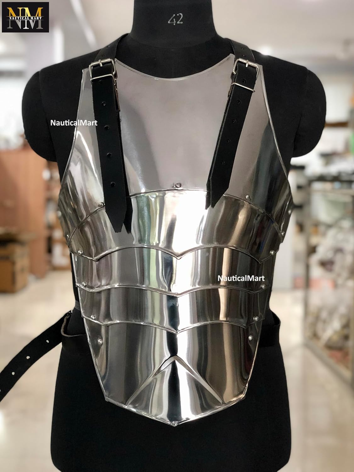 NauticalMart Fantasy Body Armor, Cosplay Chest, Steel Cuirass, Medieval Breastplate Armor Ren Faire, Viking LARP costume