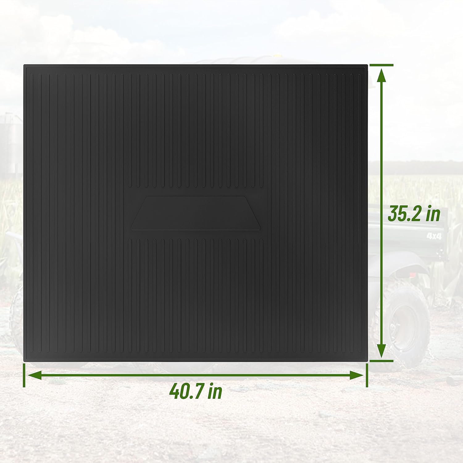 SAUTVS Rubber Cargo Bed Mat for Mule SX 610, TPE Rear Cargo Mat All Weather Protector Slush Liner for Kawasaki Mule SX 2017-2025 / Mule 610 600 2005-2016 Accessories (Replace #KAF550-030)