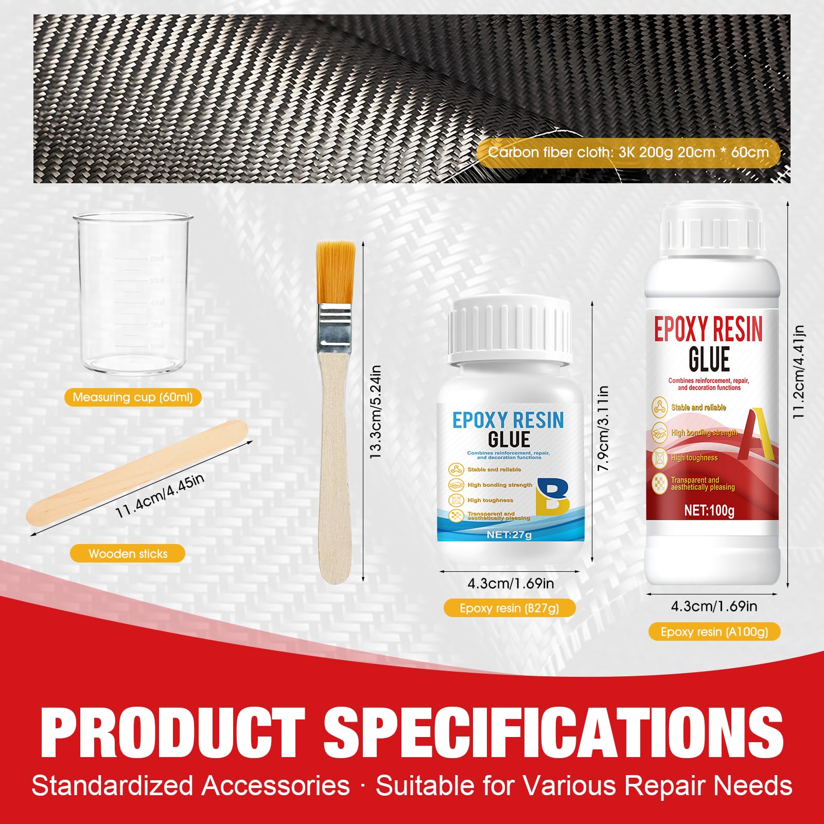 Carbon Fiber Repair Kit - Fix & Enhance! -7 Carbon Fiber Repair Kit - Fix & Enhance! -7
