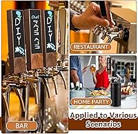 Vista 7 de 2 piezas de mango de pizarrón de cerveza de 3/8 pulgadas a 16 UNC – mango de barril de nuez, asas de barril de barril, asas de grifo con 3 piezas